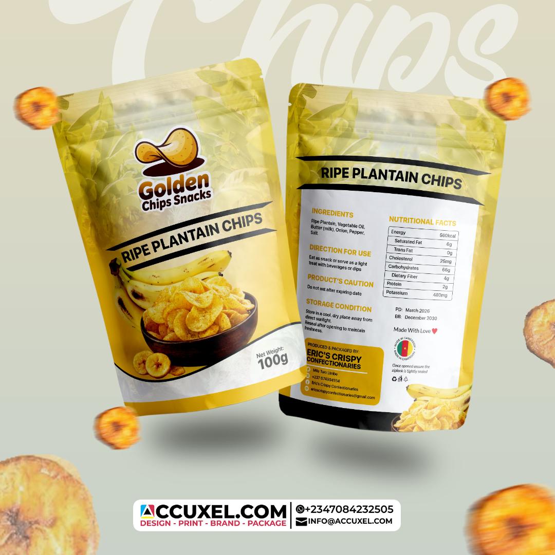 Ripe Plantain Golden Chips