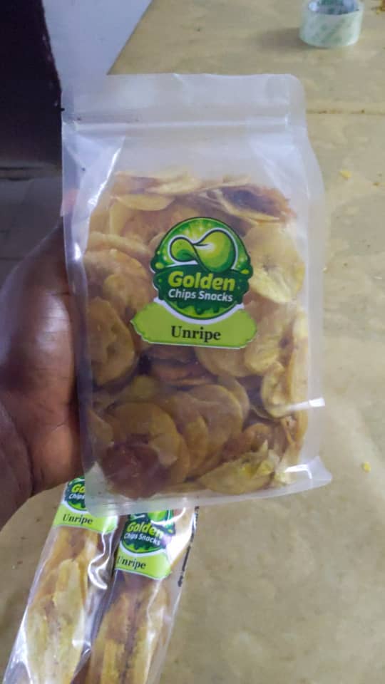 200g Unripe Plantain Golden Chips 500 FCFA